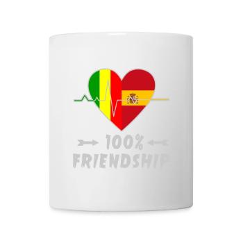 Mali und Spanien 100% Freundschaft - Tasse - Weiß - Vorne