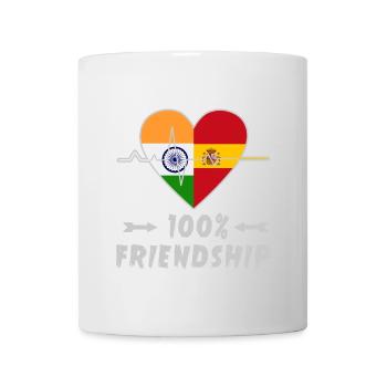 L'Inde et l'Espagne : amitié à 100 % - Mug blanc - blanc - Devant