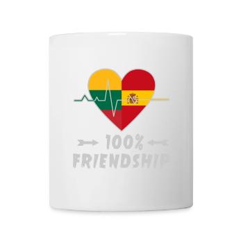 Lithuania and Spain 100% friendship - Mug - white - Front