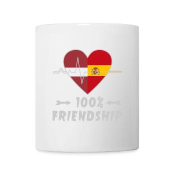 Latvia and Spain 100% friendship - Mug - white - Front