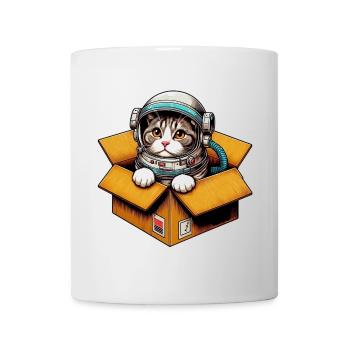 Astronaut Katze - Tasse - Weiß - Vorne