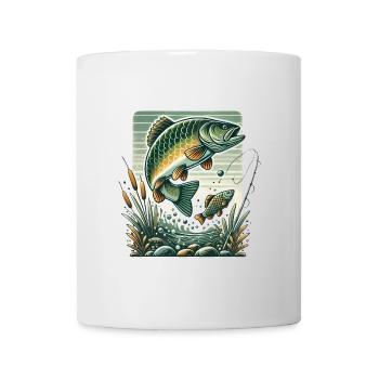 Graphique d’aventure de pêche vintage - Mug blanc - blanc - Devant