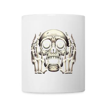 Eternal Horror Skeleton Face Graphic - Mug - white - Front
