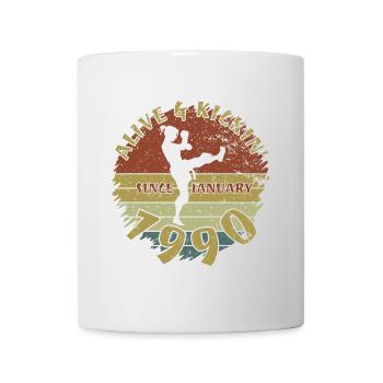 35. Geburtstag Alive and kickin since 01/1990 - Mug - white - Front