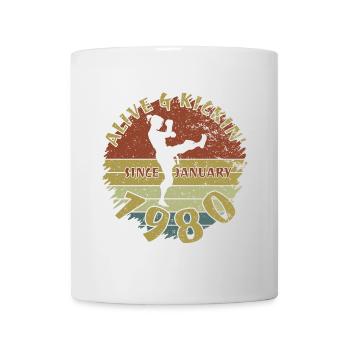 45. Geburtstag Alive and kickin since 01/1980 - Mug - white - Front