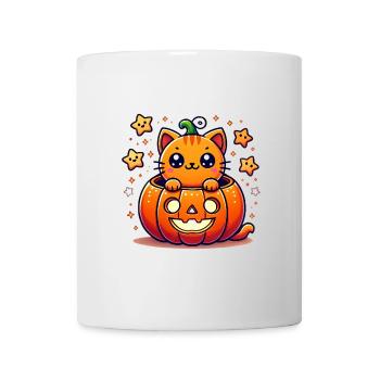 Cute Halloween Cat in Pumpkin - Mug - white - Front