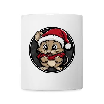 Souris Noël Animal - Mug blanc - blanc - Devant