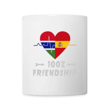 Gambia and Spain 100% friendship - Mug - white - Front