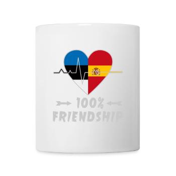 Estonia and Spain 100% friendship - Mug - white - Front