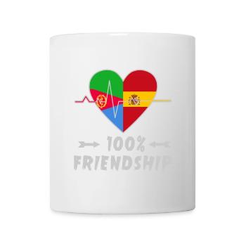Eritrea und Spanien 100% Freundschaft - Tasse - Weiß - Vorne
