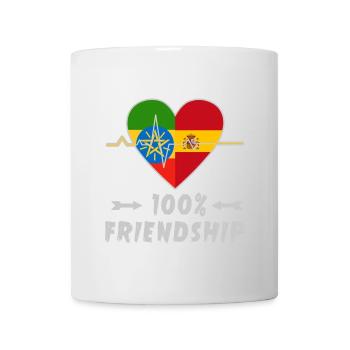 Ethiopia and Spain 100% friendship - Mug - white - Front