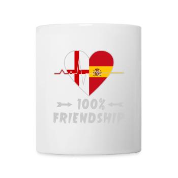 L'Angleterre et l'Espagne : une amitié à 100 % - Mug blanc - blanc - Devant