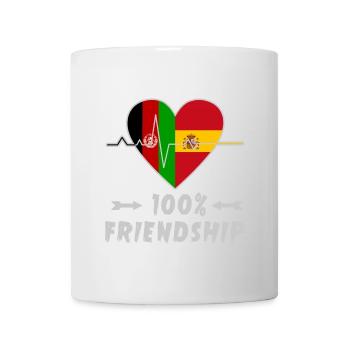 Afghanistan and Spain 100% friendship - Mug - white - Front