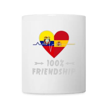 L'Equateur et l'Espagne : amitié à 100 % - Mug blanc - blanc - Devant