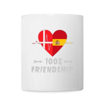 Le Danemark et l'Espagne : amitié à 100 % - Mug blanc - blanc - Devant
