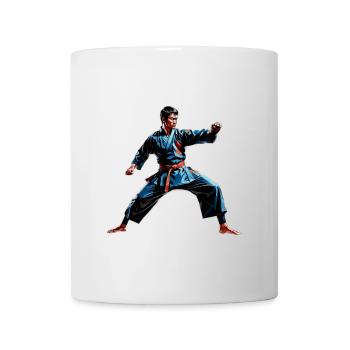 Martial Artist Action Pose Design - Mug - white - Front