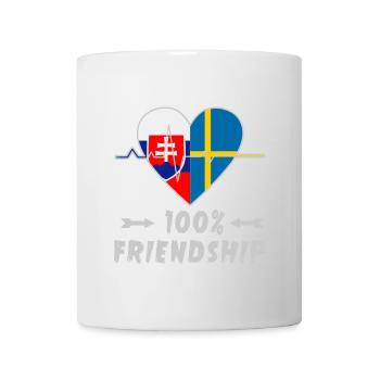 Slowakei und Schweden 100% Freundschaft - Tasse - Weiß - Vorne