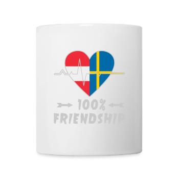 L'Autriche et la Suède 100 % amitié - Mug blanc - blanc - Devant