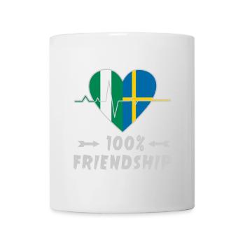 Nigeria und Schweden 100% Freundschaft - Tasse - Weiß - Vorne