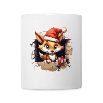 Fuchs komm raus an weihnachten - Tasse - Weiß - Vorne