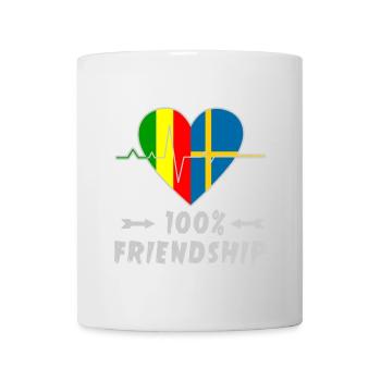 Mali und Schweden 100% Freundschaft - Tasse - Weiß - Vorne