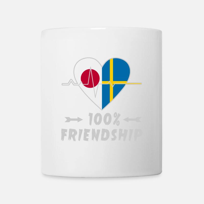 Japan and Sweden 100% friendship - Mug - white