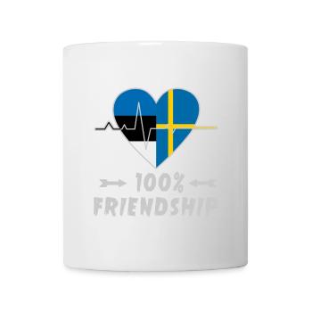 Estonia and Sweden 100% friendship - Mug - white - Front