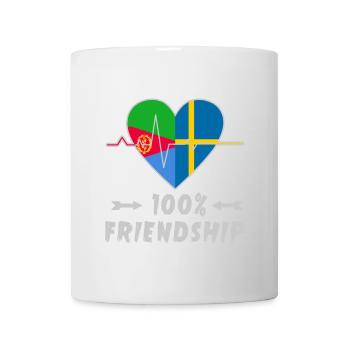 Eritrea und Schweden 100% Freundschaft - Tasse - Weiß - Vorne
