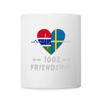 Gambia and Sweden 100% friendship - Mug - white - Front
