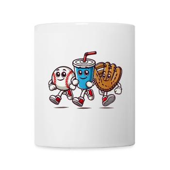 Fun Baseball Cartoon Characters - Mug - white - Front