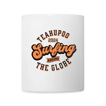 Teahupoo surfing around the globe - Mug blanc - blanc - Devant