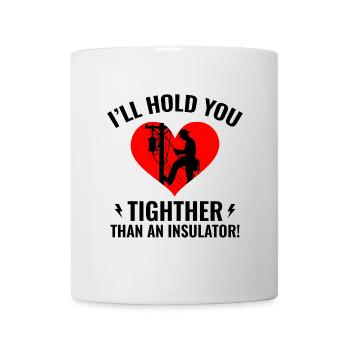 Lineman Valentine Insulator Love Humor Design - Mug - white - Front