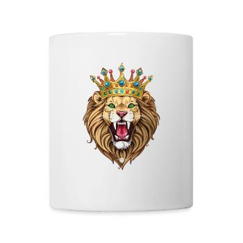 04 rugit Tête de Lion Couronne d’Or Leo - Mug blanc - blanc - Devant
