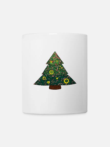 Cannes de Noël Mandala - Mug blanc - blanc