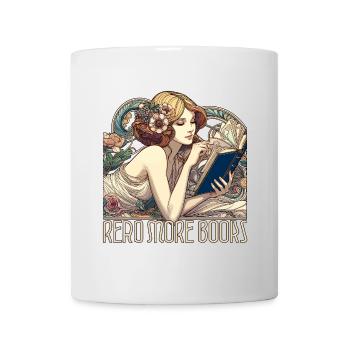 Read More Books Art Nouveau Woman Book Gift - Mug - white - Front