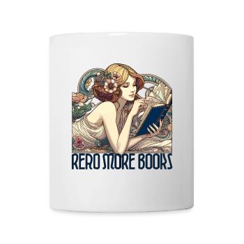 Read more Books Art Nouveau Woman Book Reading - Mug - white - Front
