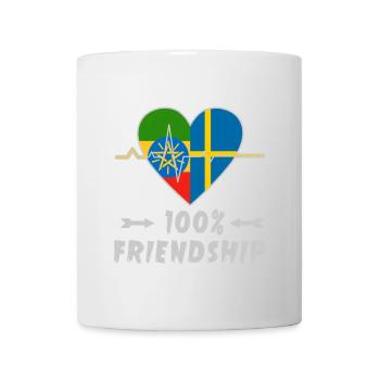 Ethiopia and Sweden 100% friendship - Mug - white - Front
