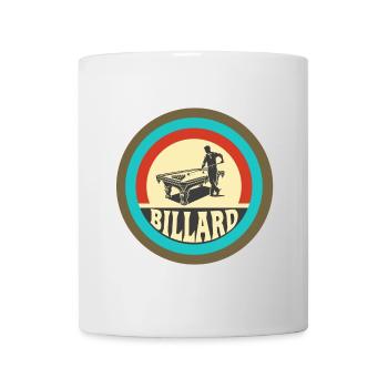 Billard au design vintage - Mug blanc - blanc - Devant