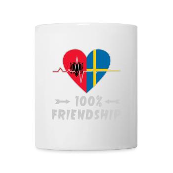 L'Albanie et la Suède : amitié à 100 % - Mug blanc - blanc - Devant
