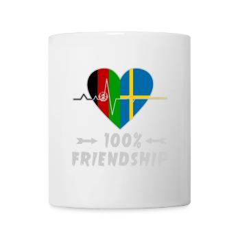 Afghanistan and Sweden 100% friendship - Mug - white - Front