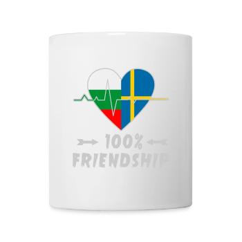 Bulgaria and Sweden 100% friendship - Mug - white - Front