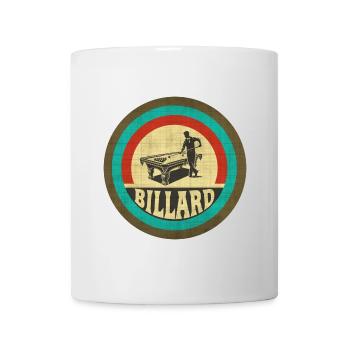 Billard au design vintage - Mug blanc - blanc - Devant