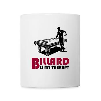 Le billard est ma thérapie - Mug blanc - blanc - Devant
