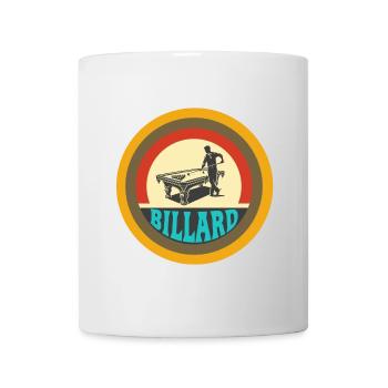 Billard au design vintage - Mug blanc - blanc - Devant