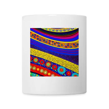 colorful abstract poster design background - Mug - white - Front