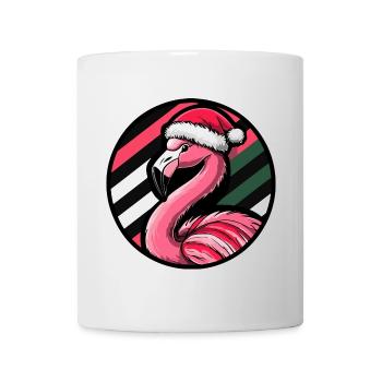 Flamingo Weihnachten Tier - Tasse - Weiß - Vorne