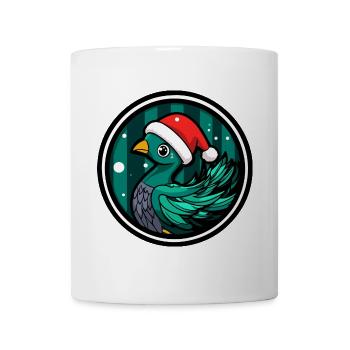 Pfau Vogel Weihnachten Tier - Tasse - Weiß - Vorne