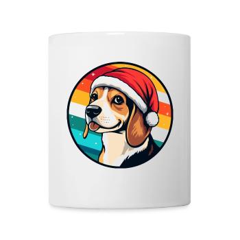 Beagle chien animal de Noël - Mug blanc - blanc - Devant
