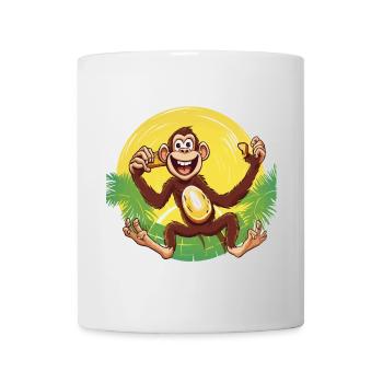 Rhythmus-Affe - Tasse - Weiß - Vorne
