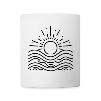 Soleil et mer – Une interaction harmonieuse - Mug blanc - blanc - Devant